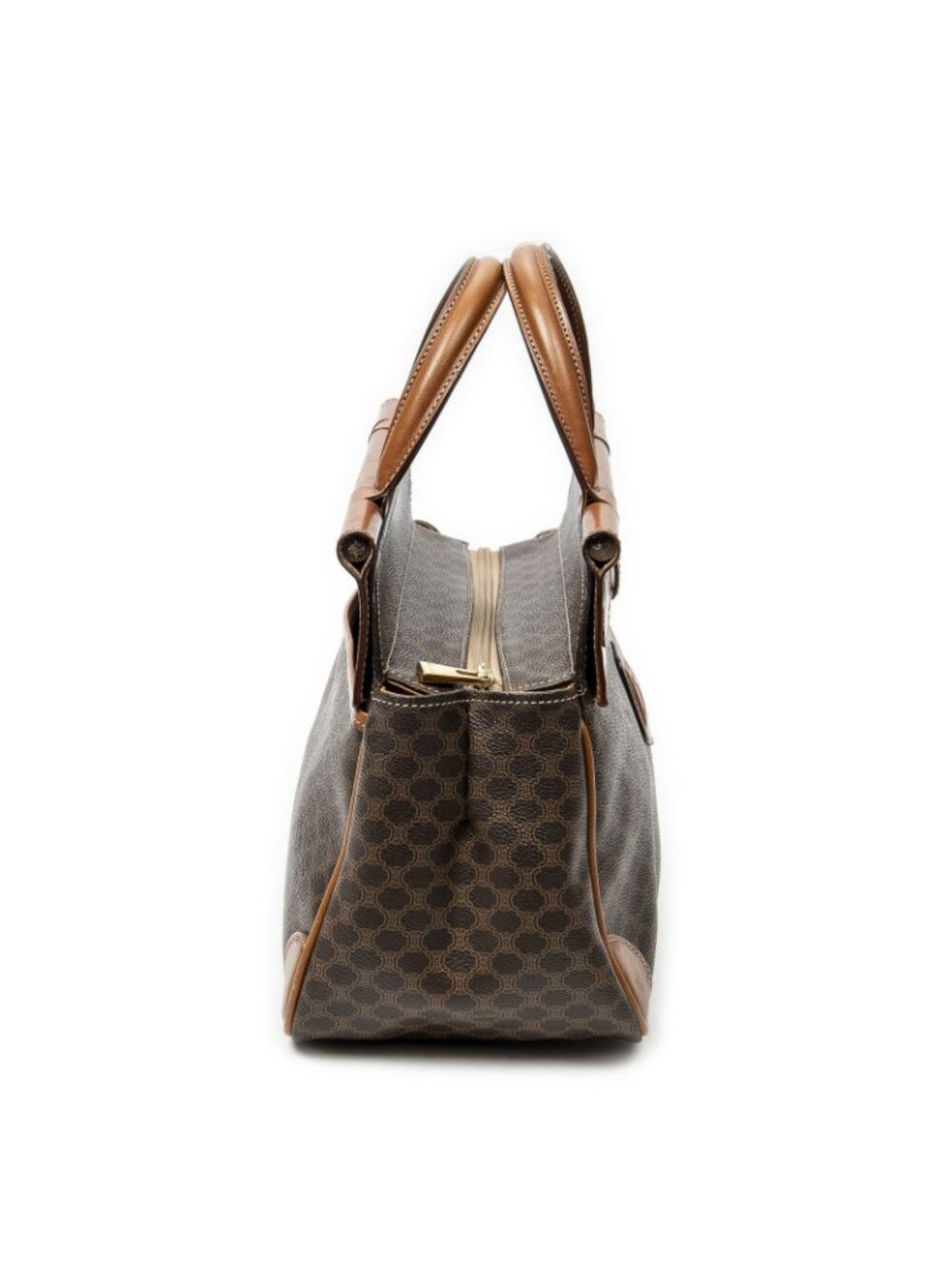 Celine Frame Buckle Tote Brown Macadam Canvas - Picture 4 of 10